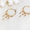 Rain 24K Gold Plated Hoops