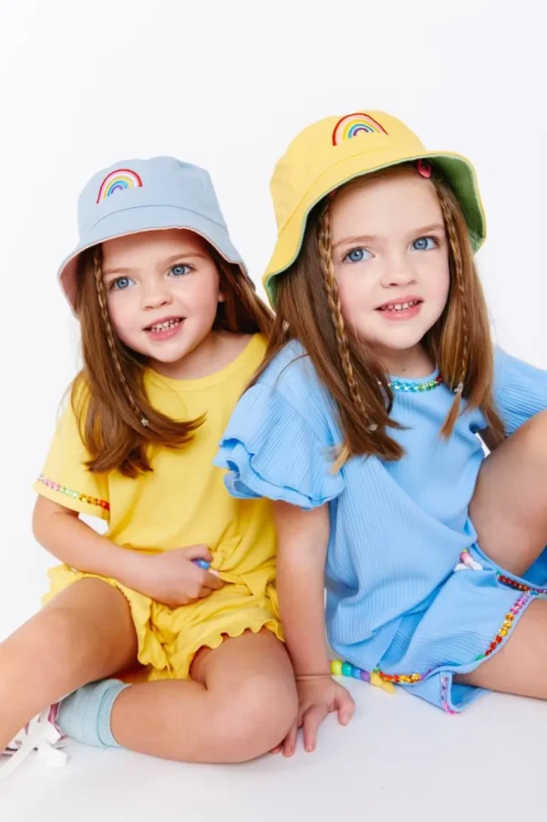 Rainbow Bucket Hat Reversible (Two Colors)