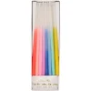 Rainbow Dipped Tapered Candles (x 16)
