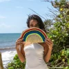 Rainbow Straw Clutch