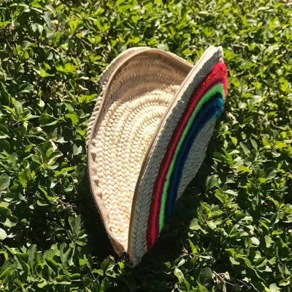 Rainbow Straw Clutch