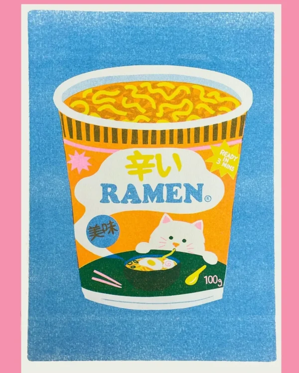 Ramen Riso Print