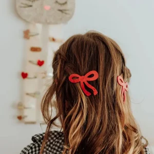 Red Bow Hair Clip