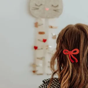 Red Bow Hair Clip