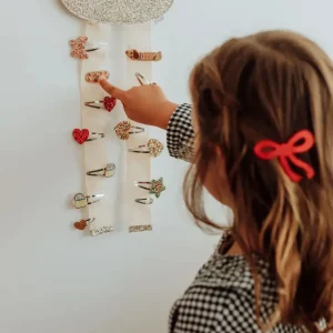 Red Bow Hair Clip
