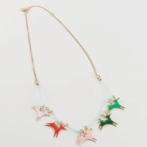 Reindeer Enamel Necklace