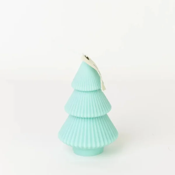 Ribbed Xmas Tree Candle - Several Colors