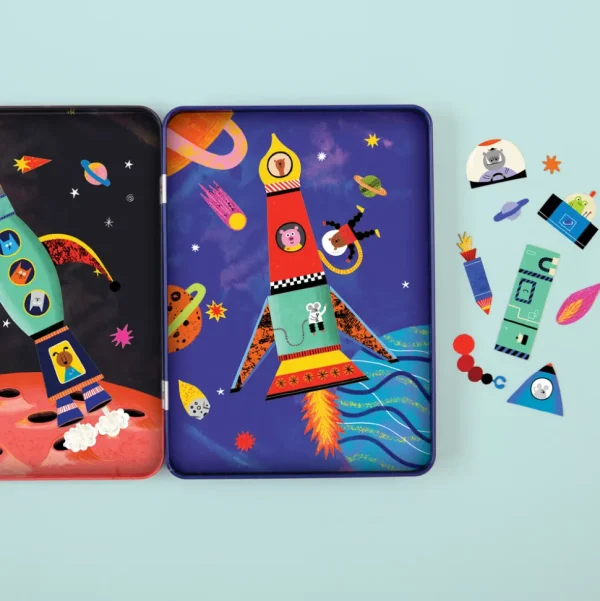Rocket Ship Magnetic Build-It