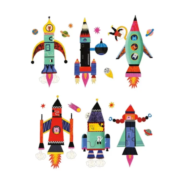 Rocket Ship Magnetic Build-It
