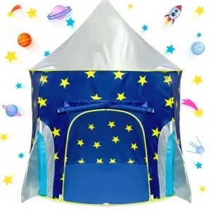 Rocketship Pop Up Tent - Indoor or Outdoor Playhouse