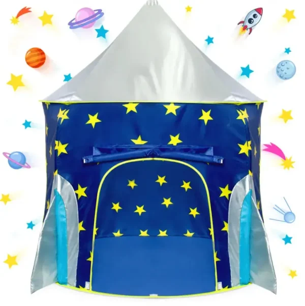 Rocketship Pop Up Tent - Indoor or Outdoor Playhouse