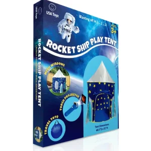 Rocketship Pop Up Tent - Indoor or Outdoor Playhouse