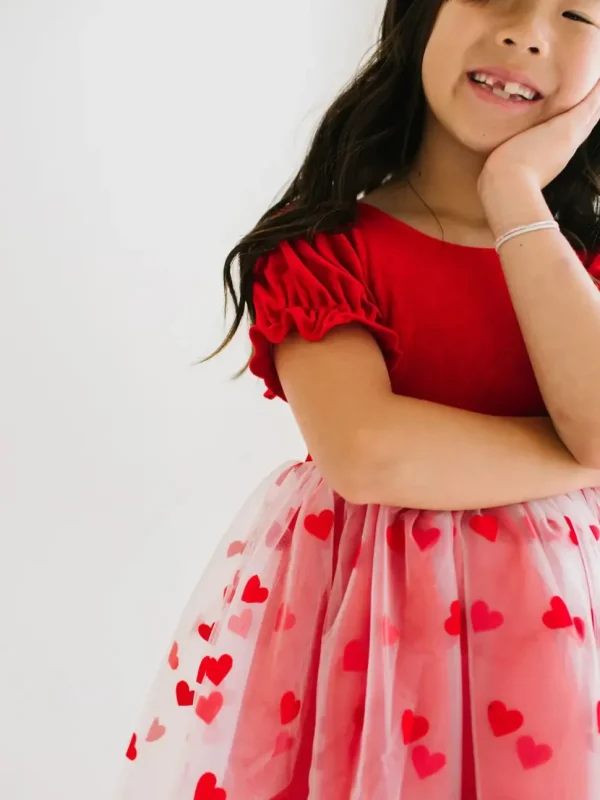 Rose Dress - Heart Print