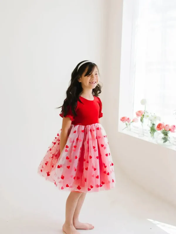 Rose Dress - Heart Print