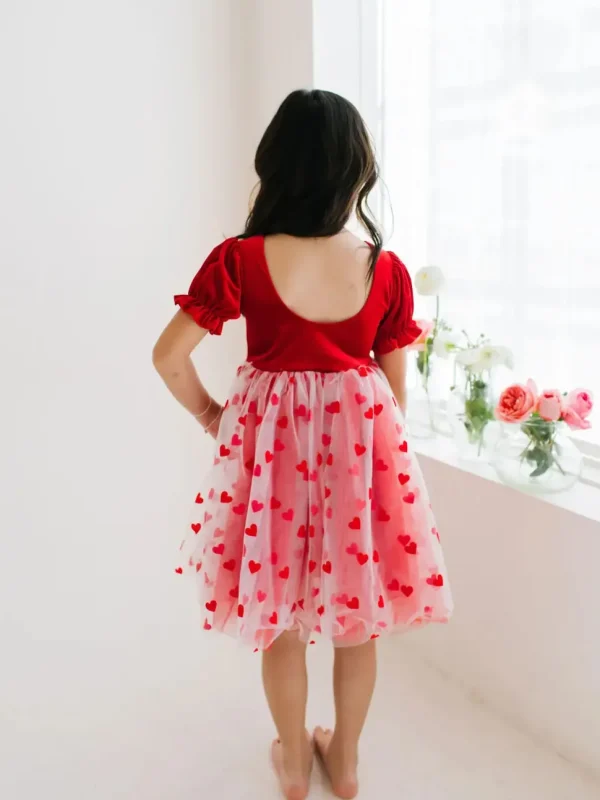 Rose Dress - Heart Print