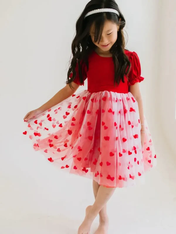 Rose Dress - Heart Print
