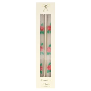 Rose Taper Candles (x2)