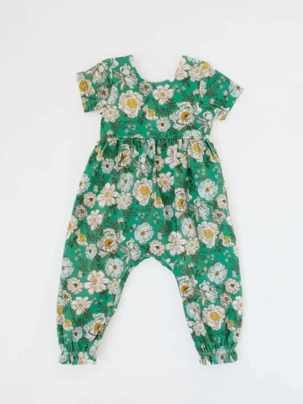 Rosie Romper - Vintage Greens