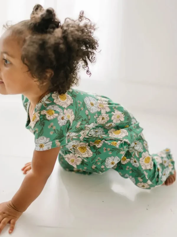Rosie Romper - Vintage Greens