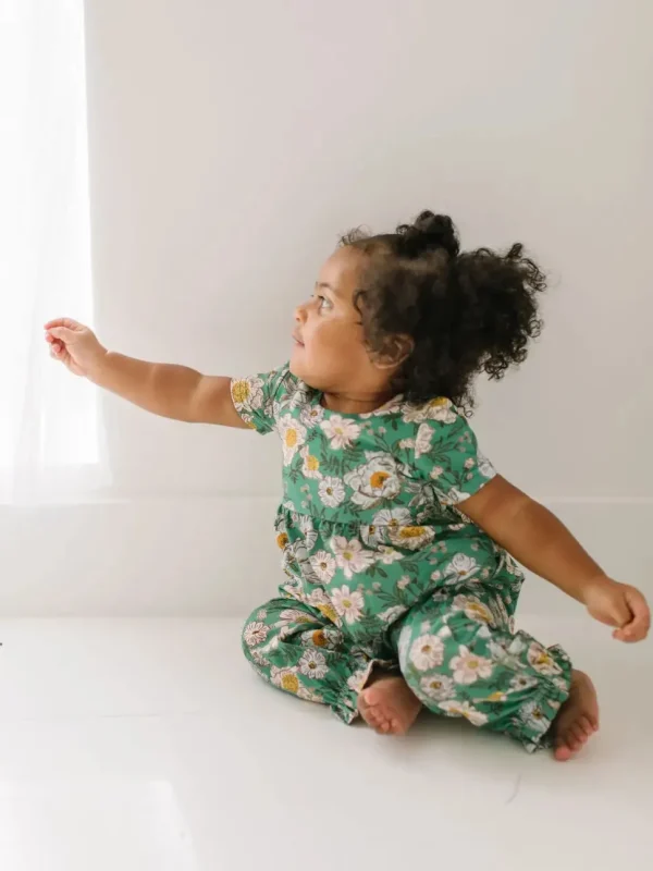 Rosie Romper - Vintage Greens