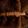 Round Buckle Belt - Camel