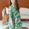 Rubina Twirl Dress - Vintage Greens