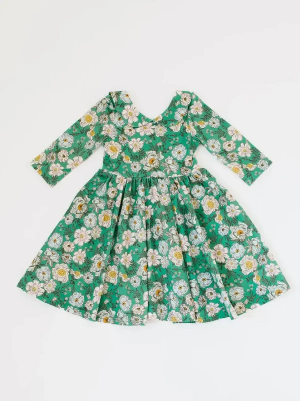 Rubina Twirl Dress - Vintage Greens