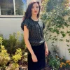 Ruffle Sleeve Silk Blouse