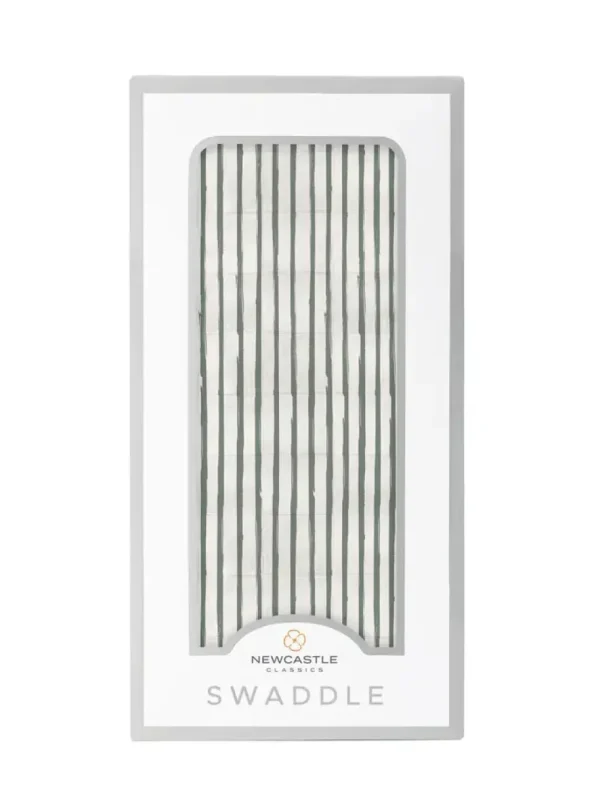 Sage Green Stripe Bamboo Swaddle