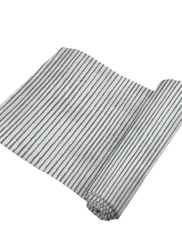 Sage Green Stripe Bamboo Swaddle