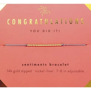 Sentiments Bracelet - GOLD - Congratulations