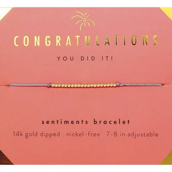 Sentiments Bracelet - GOLD - Congratulations