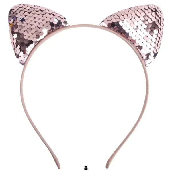 Sequin Cat Ear Headband - Several Colors