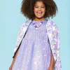 Sequin Daisy Puff Sleeve Dress