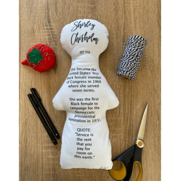 Shirley Chisholm DIY Doll Fabric