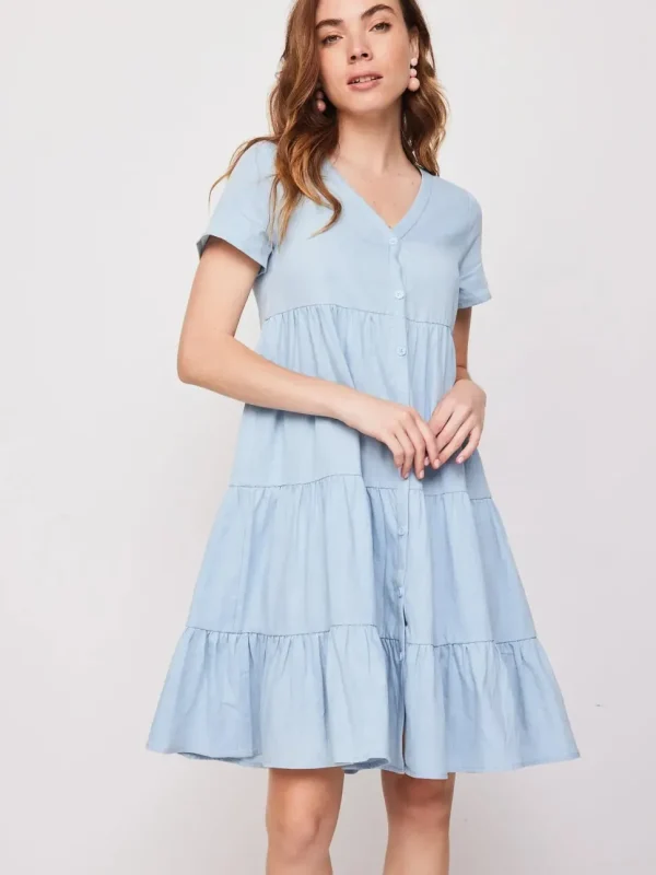 Short Denim Wave Dress