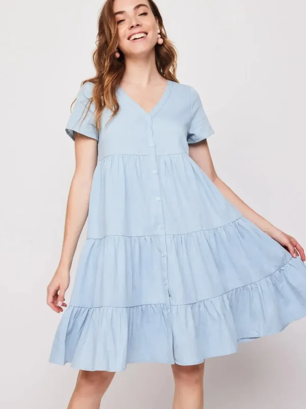Short Denim Wave Dress