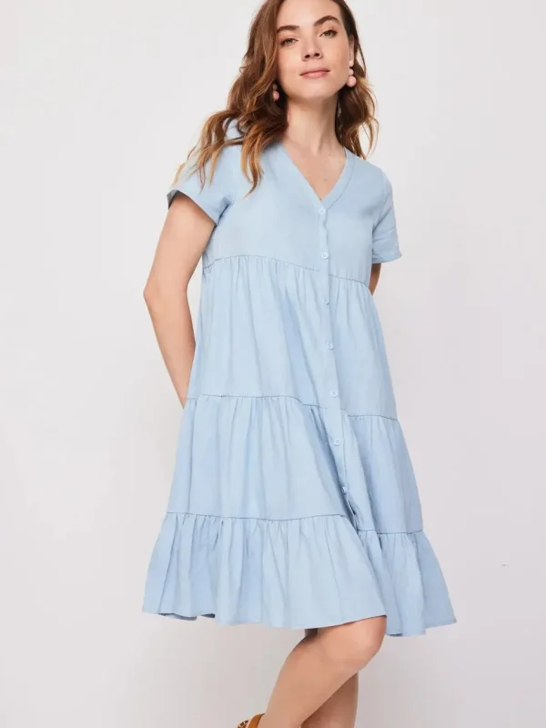 Short Denim Wave Dress