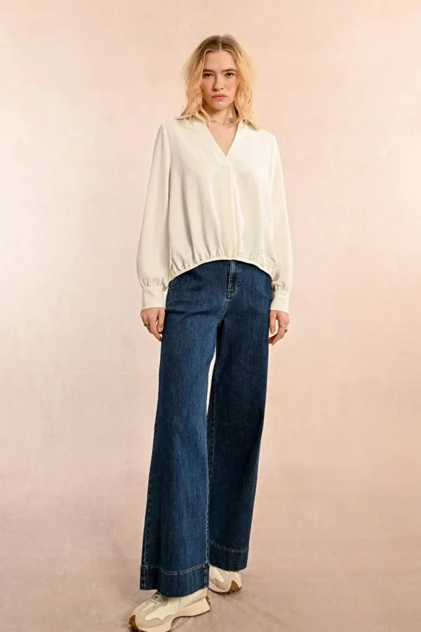 Short Puffy Blouse - Cream