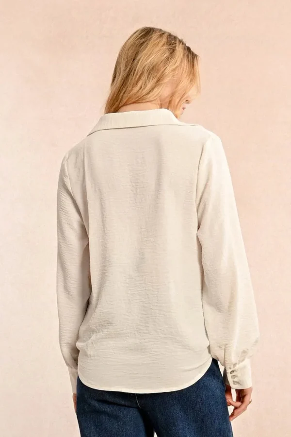 Short Puffy Blouse - Cream