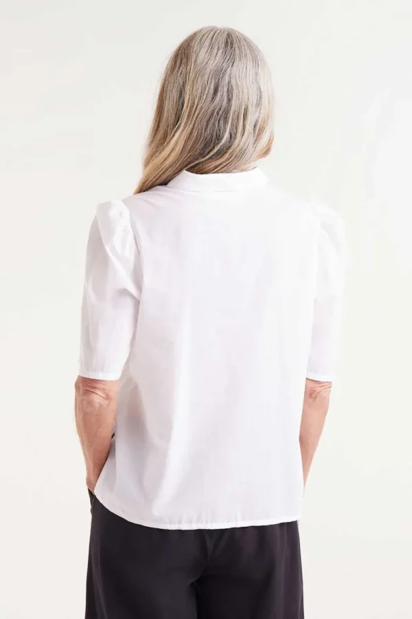 Short Sleeve Embroidered Zebra Print Shirt