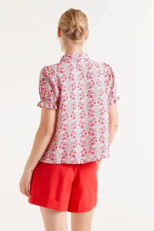 Short Sleeve Floral Print Shirt - Sugar Print