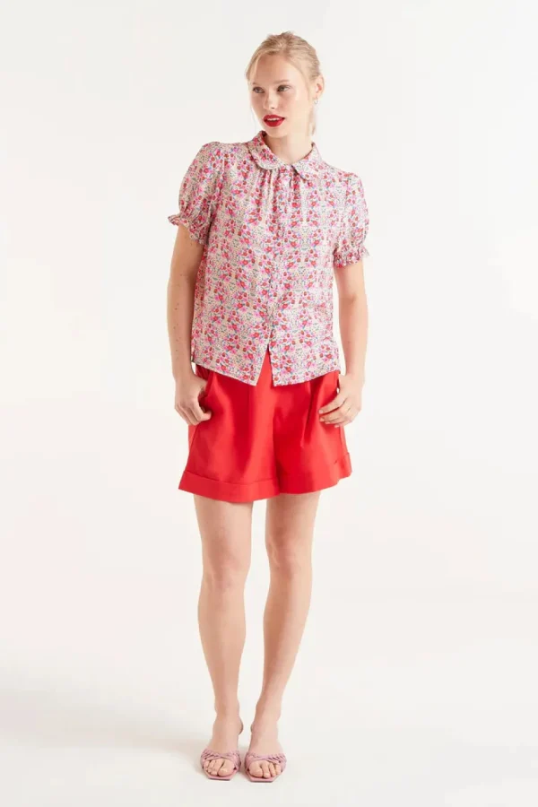 Short Sleeve Floral Print Shirt - Sugar Print