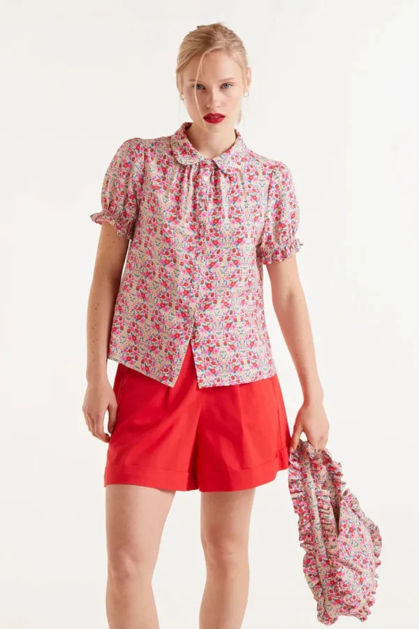 Short Sleeve Floral Print Shirt - Sugar Print