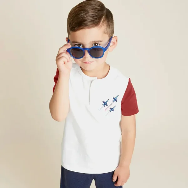 Short-Sleeve Henley Top - Air Show