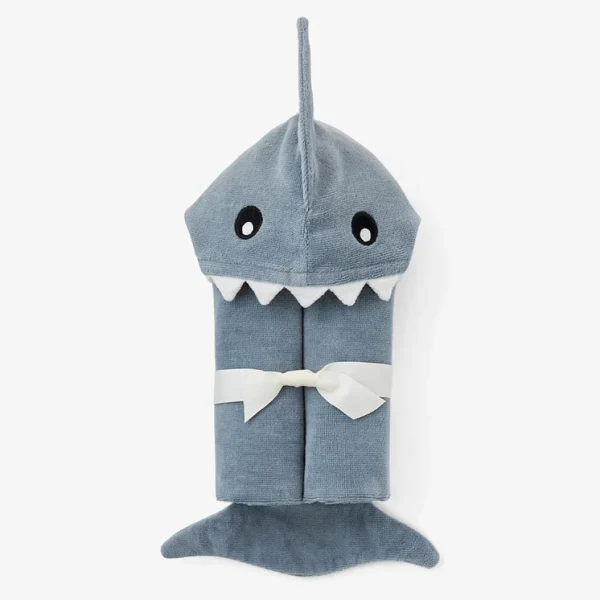 Slate Baby Shark Hooded Bath Wrap