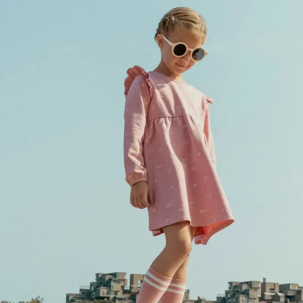 Sneaker Print on Rose Terry Dress
