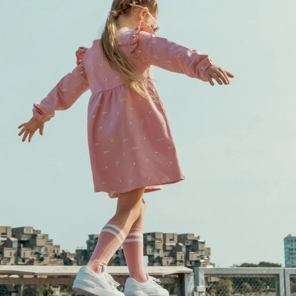 Sneaker Print on Rose Terry Dress