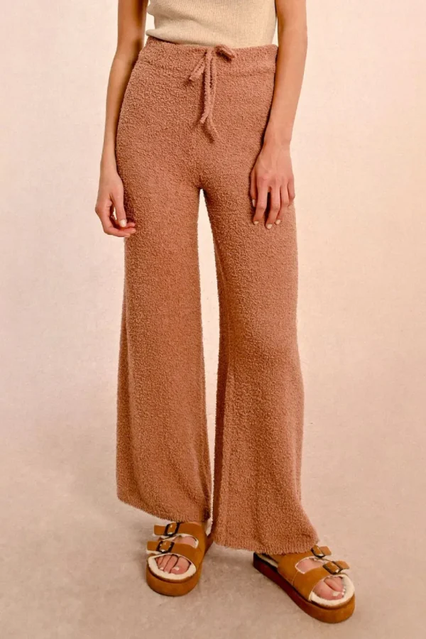 Soft Plush Sweater Pants - Beige