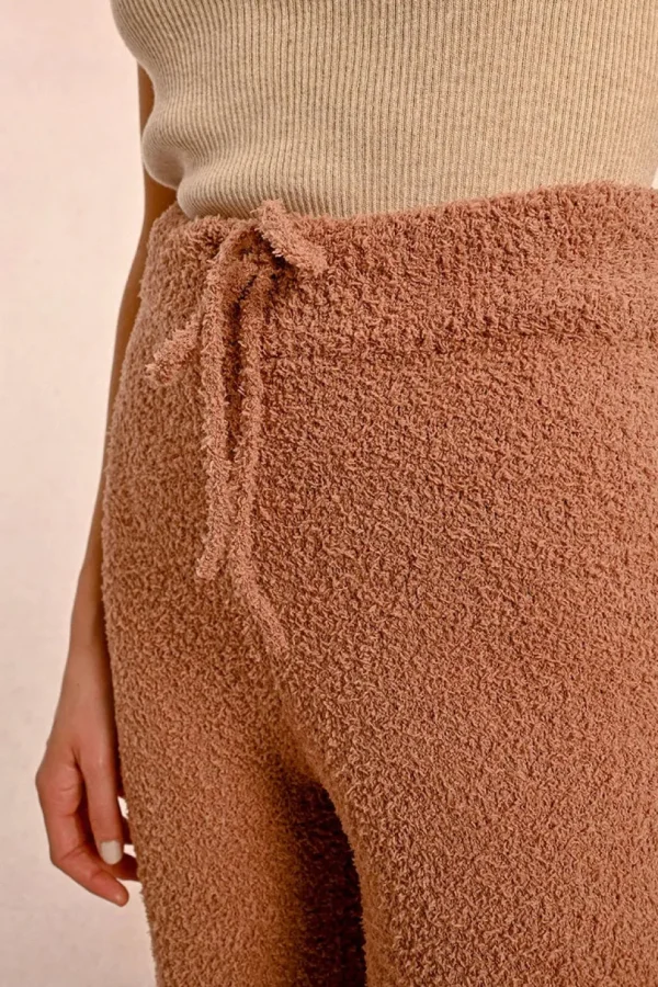 Soft Plush Sweater Pants - Beige